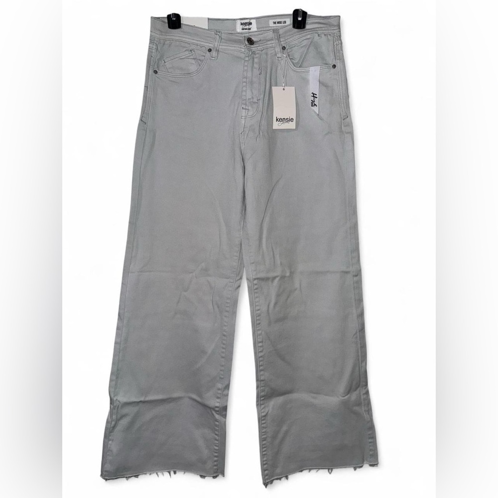 Kensie Light Gray Wide-Leg Trousers
